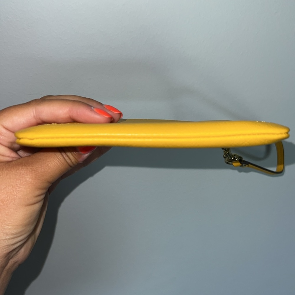 Coach Yellow Leather Clutch Wristlet - Picture 8 of 13